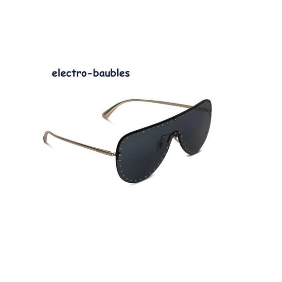 Versace Women\'s Gold 2230-B 1252/6G Shield Sunglasses 45-145-140 Store Display main image 8